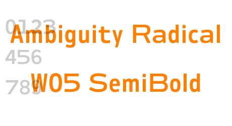 Ambiguity Radical W05 SemiBold