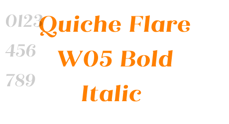 Quiche Flare W05 Bold Italic