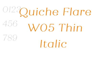Quiche Flare W05 Thin Italic