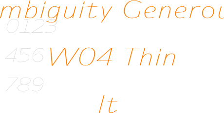 Ambiguity Generous W04 Thin It