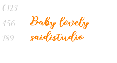 Baby lovely saidistudio