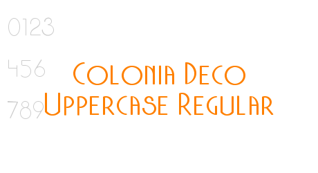 Colonia Deco Uppercase Regular