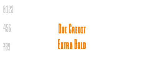 Due Credit Extra Bold