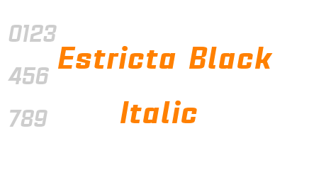 Estricta Black Italic