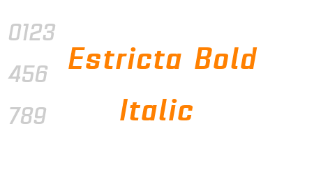 Estricta Bold Italic