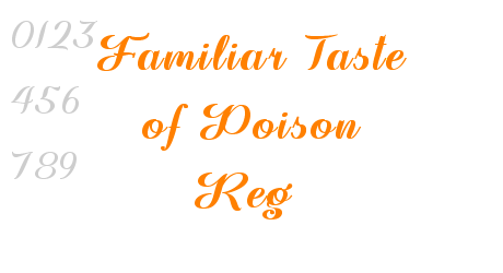Familiar Taste of Poison Reg