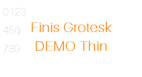 Finis Grotesk DEMO Thin