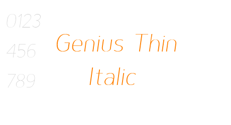 Genius Thin Italic