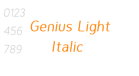 Genius Light Italic
