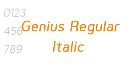 Genius Regular Italic