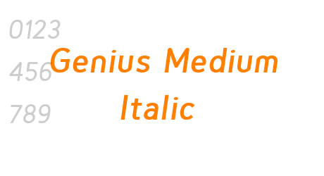 Genius Medium Italic