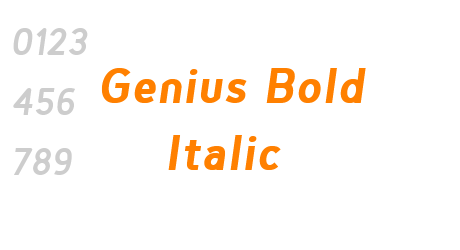 Genius Bold Italic