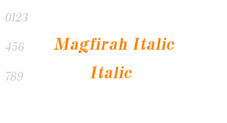 Magfirah Italic Italic