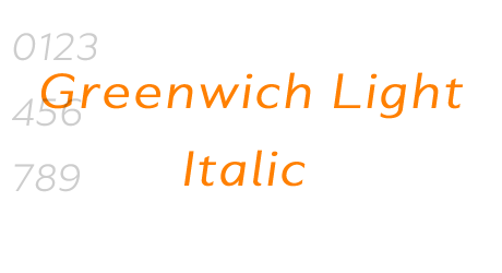 Greenwich Light Italic