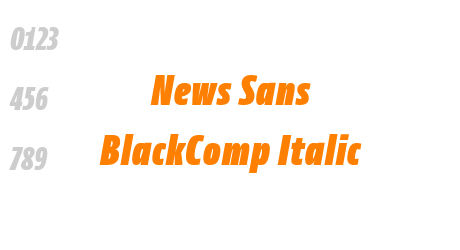 News Sans BlackComp Italic