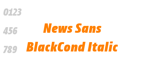 News Sans BlackCond Italic
