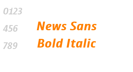 News Sans Bold Italic
