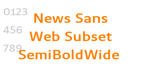 News Sans Web Subset SemiBoldWide