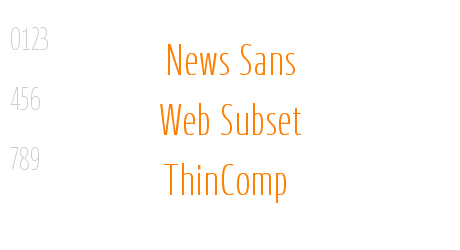 News Sans Web Subset ThinComp