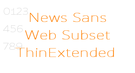 News Sans Web Subset ThinExtended