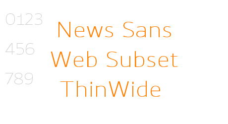 News Sans Web Subset ThinWide
