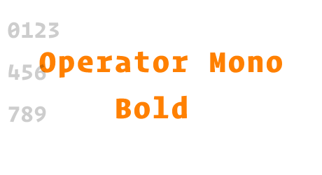 Operator Mono Bold