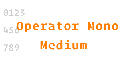 Operator Mono Medium