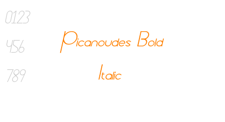 Picanoudes Bold Italic
