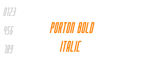 Porton Bold Italic