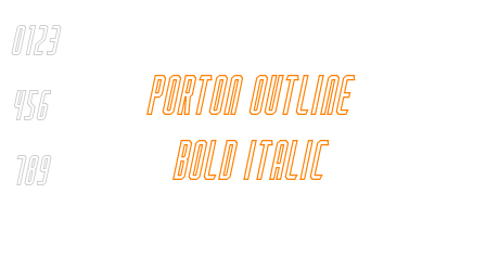 Porton Outline Bold Italic
