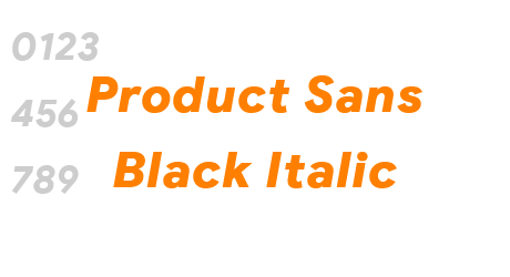 Product Sans Black Italic