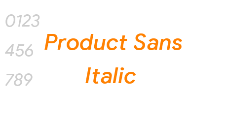 Product Sans Italic