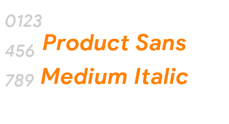 Product Sans Medium Italic