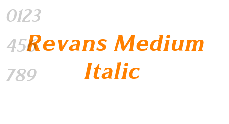 Revans Medium Italic