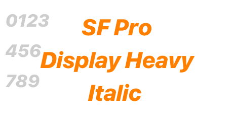 SF Pro Display Heavy Italic