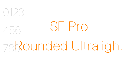 SF Pro Rounded Ultralight