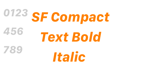 SF Compact Text Bold Italic