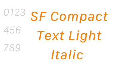 SF Compact Text Light Italic