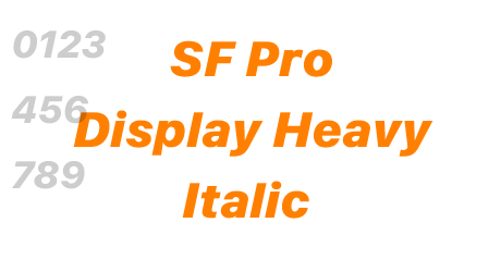 SF Pro Display Heavy Italic