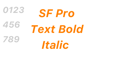 SF Pro Text Bold Italic