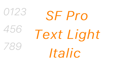 SF Pro Text Light Italic