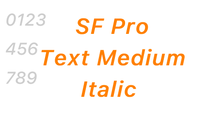 SF Pro Text Medium Italic
