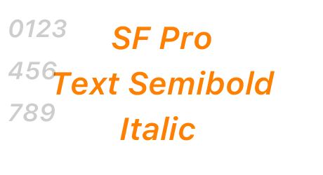 SF Pro Text Semibold Italic
