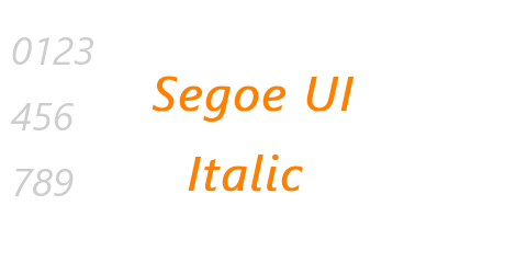 Segoe UI Italic