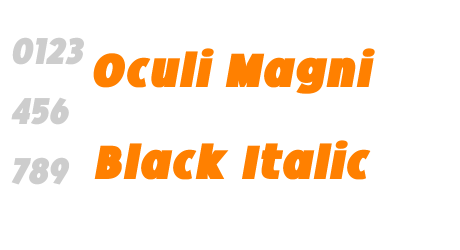Oculi Magni Black Italic