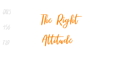 The Right Attitude