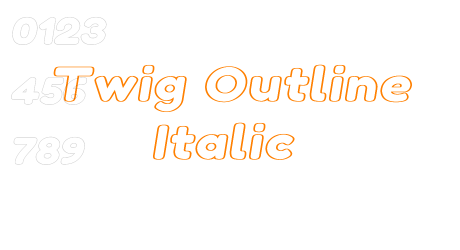 Twig Outline Italic