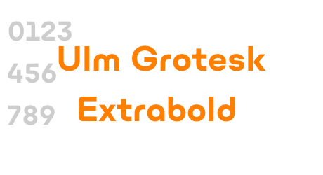 Ulm Grotesk Extrabold