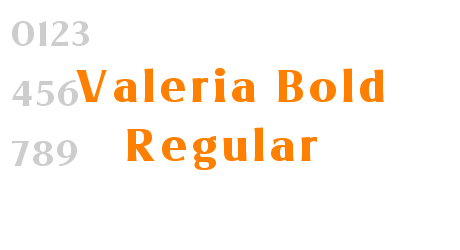 Valeria Bold Regular
