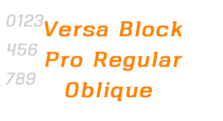 Versa Block Pro Regular Oblique